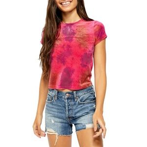 Free People Velvet Pink Shirt Small